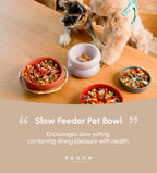 [Wave] Slow Feeder Dog Bowls - Pink / Beige / Orange 18 - MiniPaw Luxe