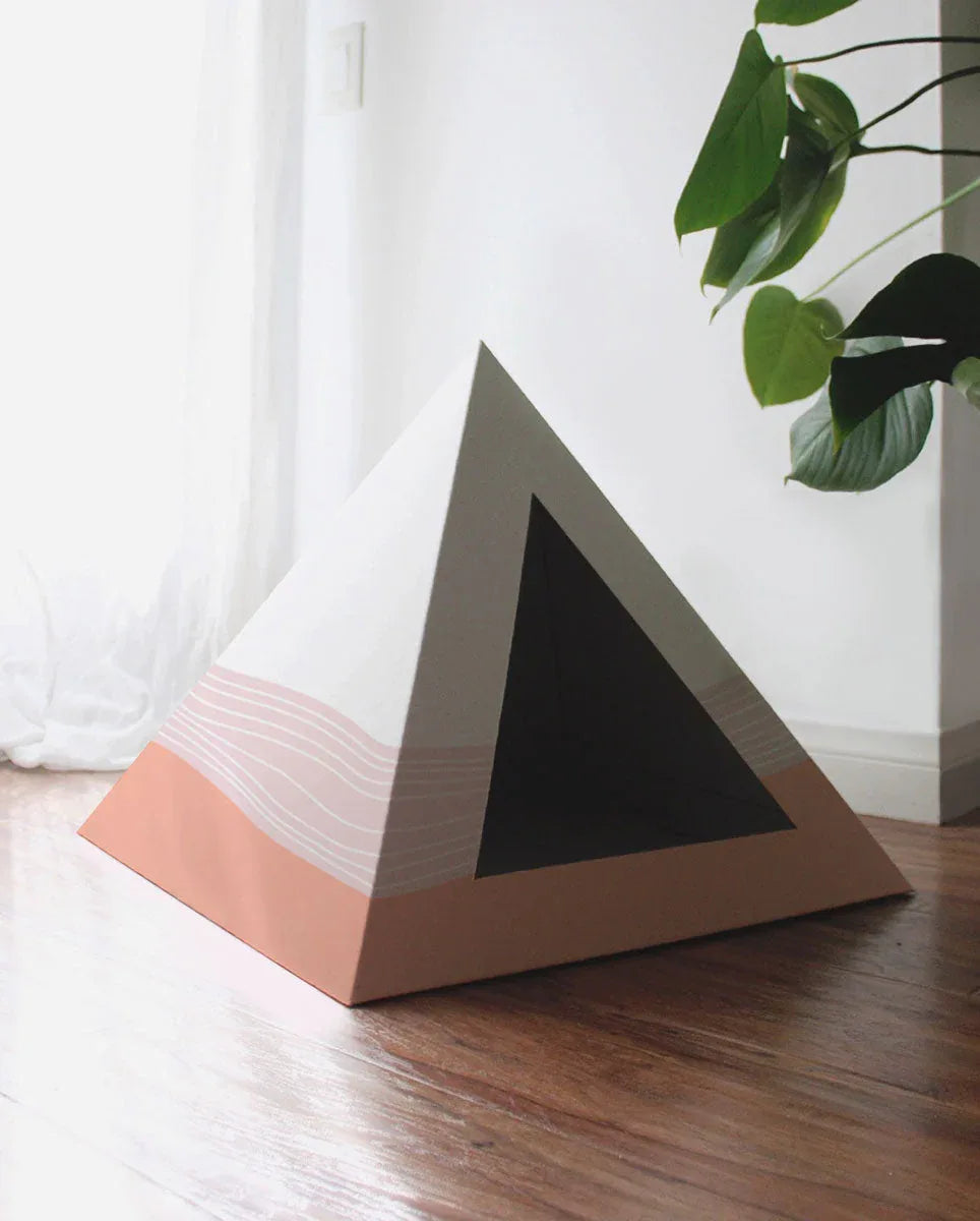 'Wavey' Cardboard Pyramid 5 - MiniPaw Luxe