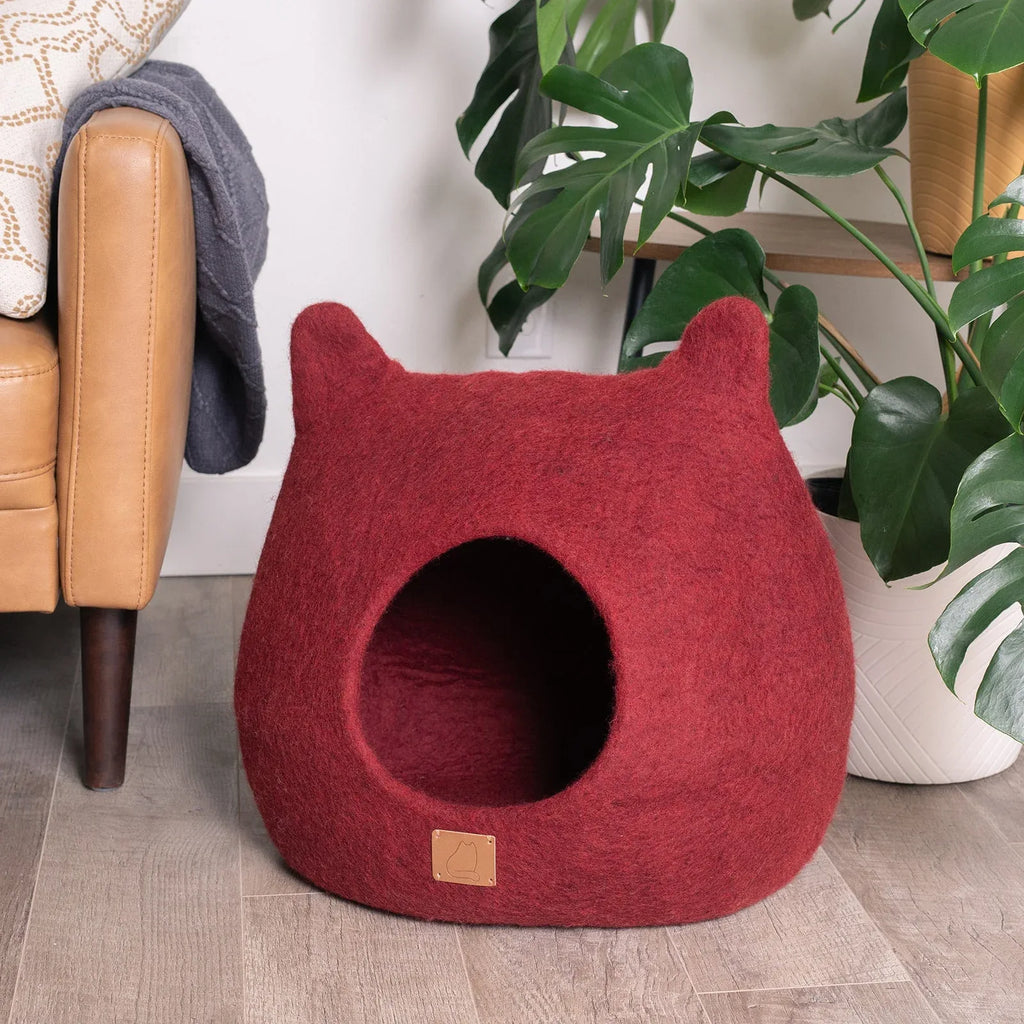 Wine Burgundy | Ear Style Cave 3 - MiniPaw Luxe