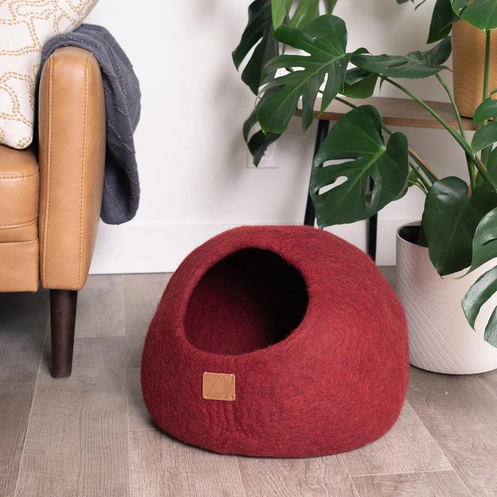 Wine Burgundy | Round Style Cave 3 - MiniPaw Luxe