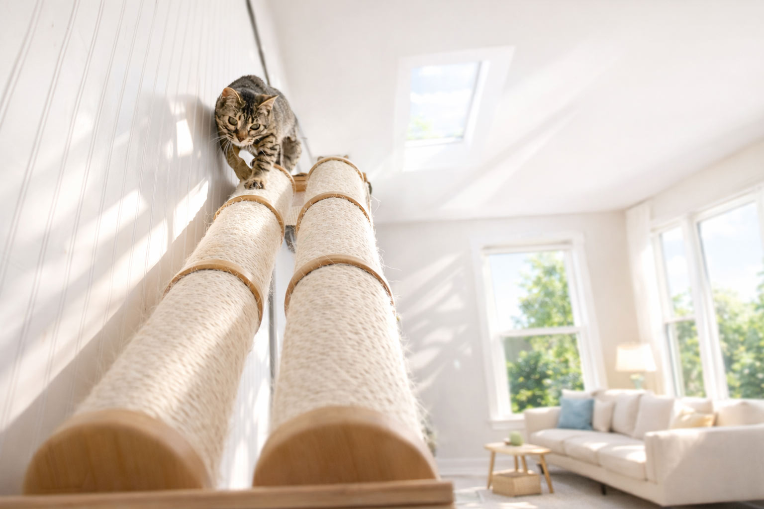 Slanted Cat Scratcher for Wall