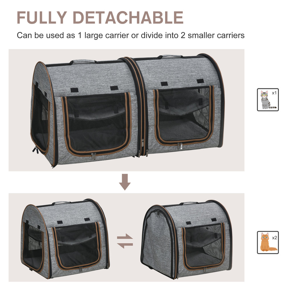 Dual Compartment Soft Pet Carrier