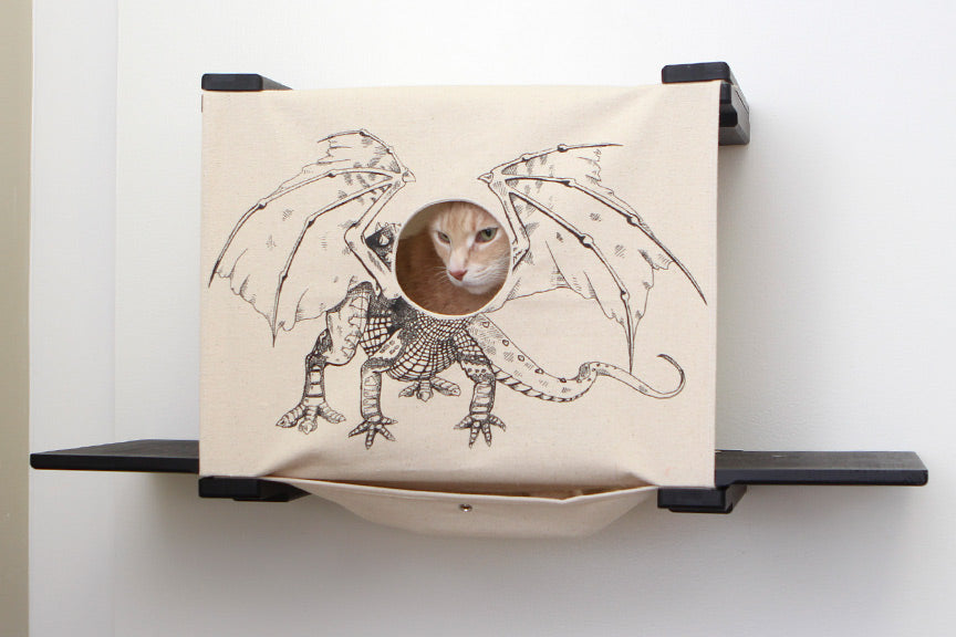 Cat Cubby for Wall - Covered Cat Bed