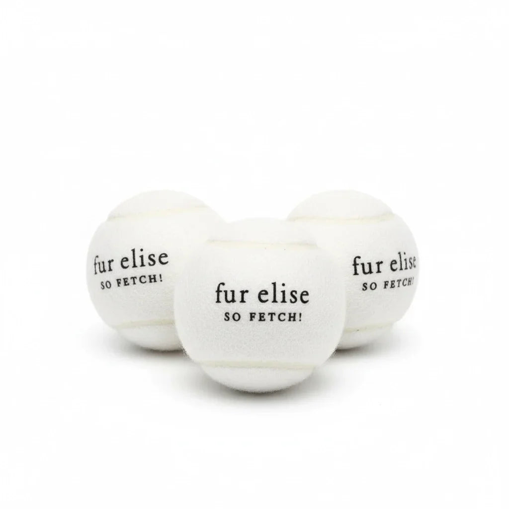 Fur Elise So Fetch! Tennis Ball Pack of 3 - Ivory