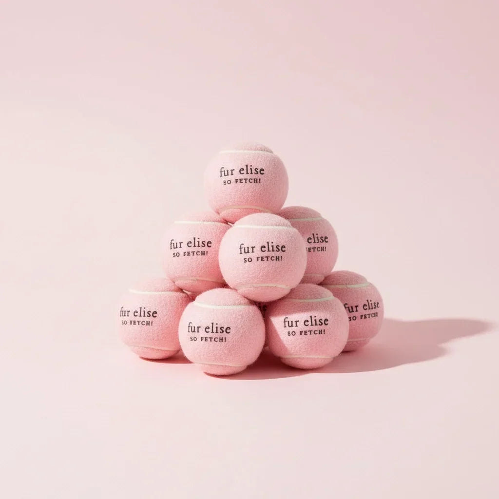 Fur Elise So Fetch! Tennis Ball Pack of 7 - Blush